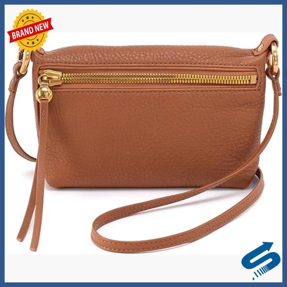 Leather Crossbody Bag with Phone Pocket and Adjustable Strap